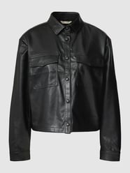 Overhemdjack in leerlook van REVIEW Zwart - 20