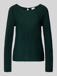 Longsleeve mit Plisseefalten Modell 'PLISA' von Vila Grün - 35