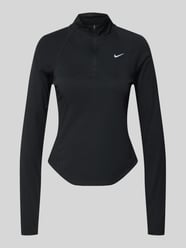 Koszulka funkcyjna z zamkiem błyskawicznym i logo model „Tempo” od Nike Training - 1