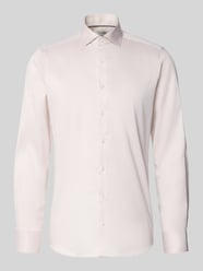 Koszula o kroju slim fit Biznes w jednolitym stylu z kołnierzykiem typu kent od OLYMP Level 5 - 24