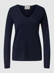 Strickpullover aus Kaschmir mit V-Ausschnitt von Christian Berg Woman Blau - 32