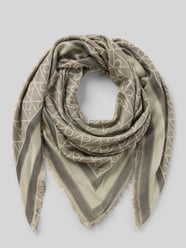 chusta z czystego modalu model ' EMBLEM AOP JACQUARD SQUAR' od CK Calvin Klein - 30