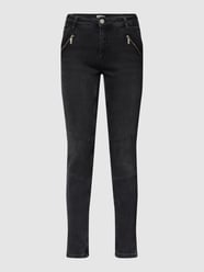 Skinny Fit Jeans mit Teilungsnähten Modell 'Biker Jeans cropped' von Milano Italy - 47