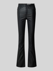 Flared cut broek in leerlook, model 'SALLY' van Noisy May - 2