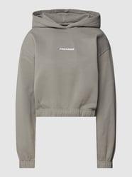 Bluza o kroju oversized z kapturem i wyhaftowanym logo model ‘KIM’ od Pegador Szary - 32