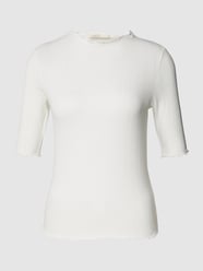 T-shirt met 3/4-mouwen van edc By Esprit Wit - 42