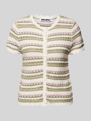 Gestreiftes Sticktop mit Muschelrand-Detail aus Jacquard von REVIEW - 36