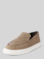 Loafers aus Leder in unifarbenem Design von JOOP! SHOES Beige - 4