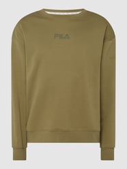 Sweatshirt met geborduurd logo, model 'James' van FILA Groen - 25