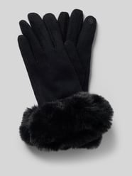 Handschuhe aus Woll-Mix mit Kunstfellbesatz von EEM - 5