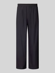 Straight leg bandplooibroek met elastische band van REVIEW - 6