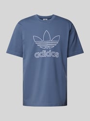 T-Shirt mit Label-Stitching und Rundhalsausschnitt von ADIDAS SPORTSWEAR Blau - 35