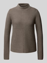 Gebreide pullover met opstaande kraag van Oui Bruin - 3