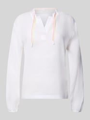 bluzka o kroju regular fit z dekoltem w serek i tunelem od Marc Cain - 17
