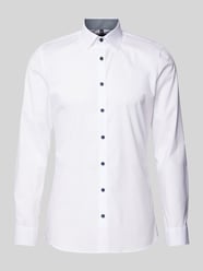 Super Slim Fit Business-Hemd mit Knopfleiste von OLYMP No. Six Weiß - 6