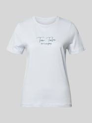 Damski t-shirt, krój regular fit z mieszanka bawełny ekologicznej od Tom Tailor - 43