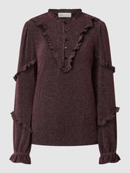 Longsleeve mit Effektgarn  von POM Amsterdam Bordeaux - 40