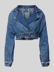 Jeansjacke mit Taillengürtel Modell 'TALLA' von Noisy May Blau - 9