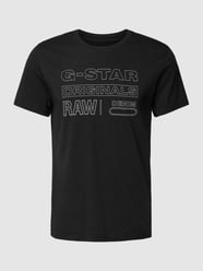 T-shirt met labelprint van G-Star Raw Zwart - 1