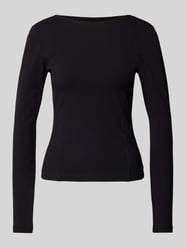 Longsleeve mit U-Boot-Ausschnitt von Jake*s Casual Schwarz - 19