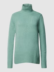 Sweter z dzianiny w jednolitym kolorze z golfem od Jake*s Casual Zielony - 13