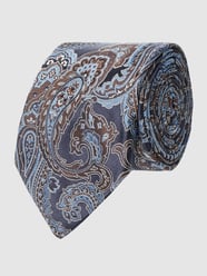 Stropdas van zijde (8 cm)  van Eton Blauw / turquoise - 44