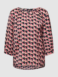 Blouse met all-over motief, model 'seas.' van Betty Barclay Fuchsia - 5