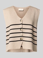 Mouwloos vest met V-hals, model 'ANI' van FREE/QUENT Beige - 39