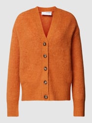 Strickjacke mit V-Ausschnitt Modell 'MALINE' von Selected Femme Orange - 17