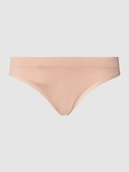 Stringi z paskiem z logo model ‘THONG’ od Calvin Klein Underwear Beżowy - 48