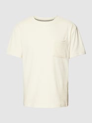 T-shirt in badstofdesign, model 'KIKKI' van Anerkjendt Wit - 29