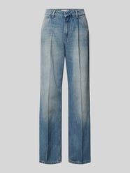 Wide leg jeans met bandplooien, model 'VECCHI' van Bash - 1