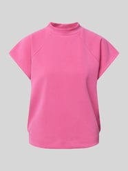 Sweatshirt met geribde ronde hals, model 'Gibbi' van OPUS Fuchsia - 2