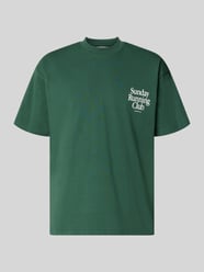 T-shirt z nadrukiem i okrągłym dekoltem od ANOTHER COTTON LAB - 7