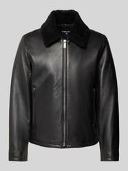 Regular fit leren jack met kraag van lamswol, model 'MONTY' van Strellson - 35
