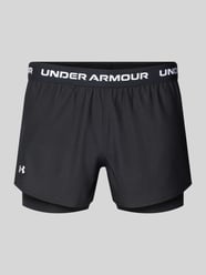 Regular fit korte broek met label op tailleband, model 'Tech Play Up' van Under Armour - 2