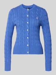 Slim Fit Strickjacke mit Logo-Stitching von Polo Ralph Lauren - 44