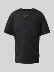 T-Shirt mit Label-Stitching von KARL KANI Schwarz - 9