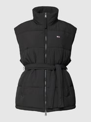 Steppweste mit Stehkragen und Bindegürtel von Tommy Jeans Schwarz - 2