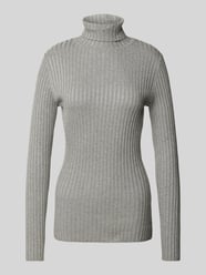 Gebreide pullover met opstaande kraag van Soyaconcept Grijs / zwart - 29