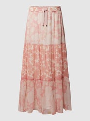 Maxirok met all-over bloemenmotief, model 'CANARIO' van Marina Rinaldi Roze - 48