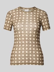 Slim Fit T-Shirt mit Rundhalsausschnitt von Nanushka Beige - 27