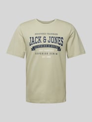 T-shirt met labelprint van Jack & Jones Groen - 41