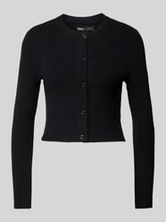 Slim Fit Strickjacke aus Viskose-Mix Modell 'KATIA' von Only Schwarz - 47