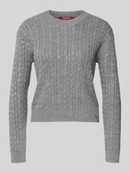 Sweter o kroju slim fit z dzianiny z czystej żywej wełny model ‘USSURI’ od Max Mara Studio - 13