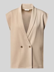 Bodywarmer met sjaalkraag van Christian Berg Woman Beige - 11