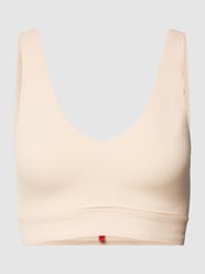Biustonosz typu bralette z dekoltem na plecach model ‘LASER’ od HUGO Beżowy - 19