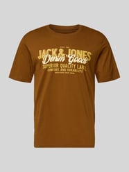 T-Shirt mit Label-Print von Jack & Jones Beige - 35