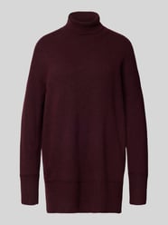 Relaxed fit coltrui met wol, model 'AQUARIUS' van Vero Moda Bordeaux - 19