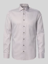 Slim fit zakelijk overhemd met kentkraag van ETERNA Beige - 30